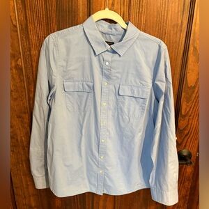 Talbots light blue button down blouse women’s size 12 used